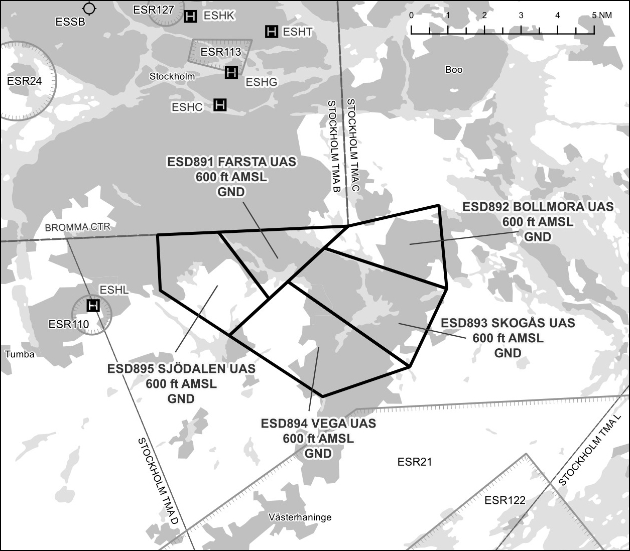 Farsta danger areas